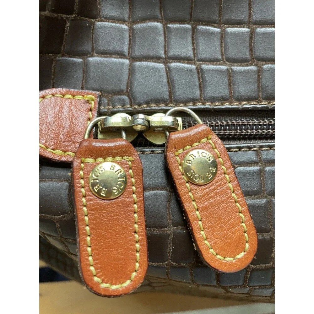 Bric Bag My SafariCargo Duffle Crocodile-Embossed Leather Imported Quiet Luxury